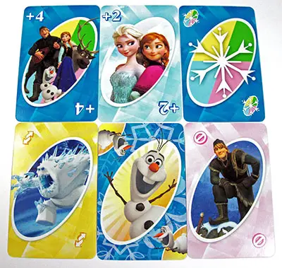 uno frozen action cards