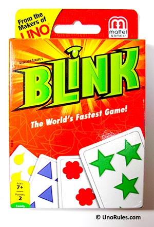 Blink Card Game By Uno The World's Fastest Game! Mattel Games 2 Player Complete