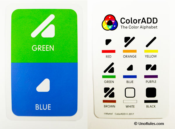 coloradd symbols for green and blue