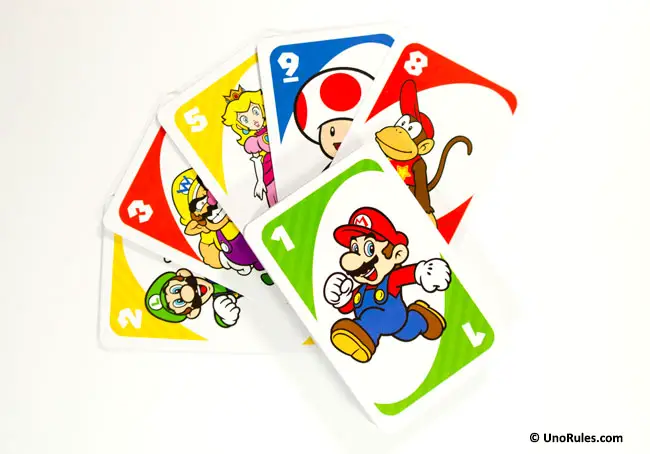 uno super mario cards