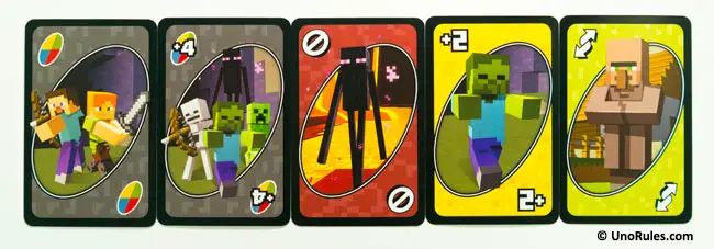 uno minecraft action cards