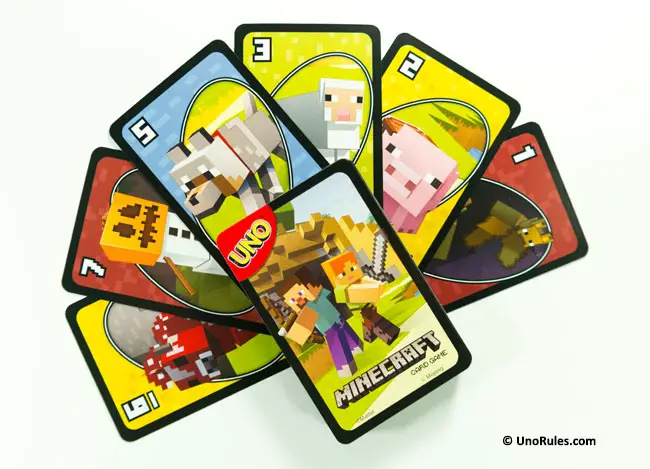 uno minecraft cards