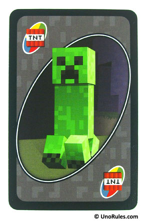 uno minecraft creeper card