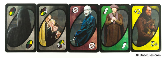 uno harry potter action cards