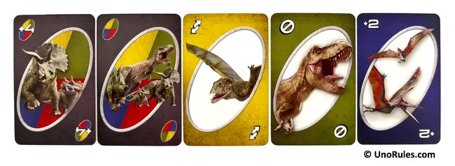 uno jurassic world action cards