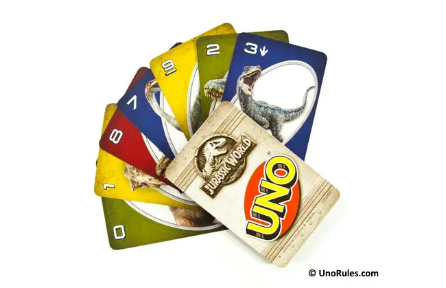 uno jurassic world cards