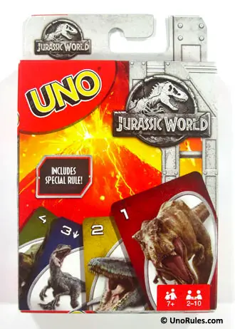 uno jurassic world rules
