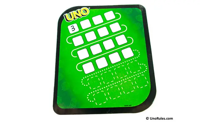 uno dice game first number written on board