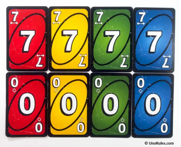 uno show em no mercy 7 and 0 cards