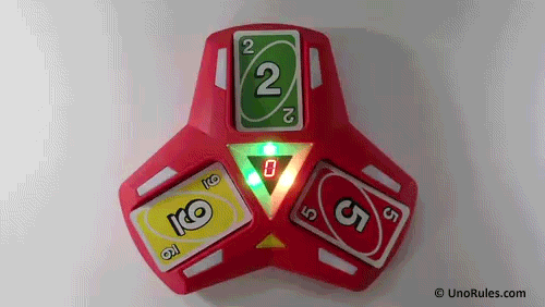 uno triple play all discard decks lit up